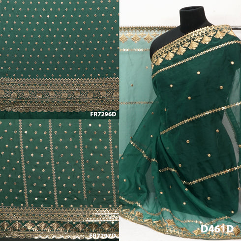 Zari Sequins Georgette Fabric-Fr7296
